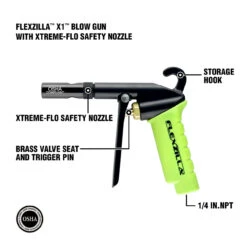 Legacy Mfg - Flexzilla - Blow Gun With Xtreme-Flo Nozzle -Imperial Black Shop 1909480 1 86388.1660240876