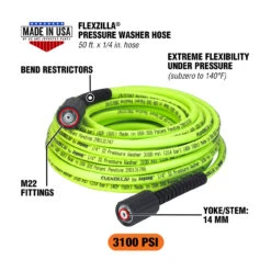 Legacy Mfg - Flexzilla Pro 1/4inX50' Washer Hose -Imperial Black Shop 1909525 6 18570.1660244026