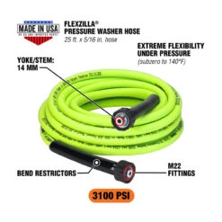 Legacy Mfg - Flexzilla 5/16X25' Pressure Washer Hose With M22 Fittings