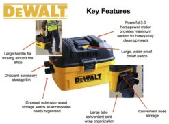DeWALT - Portable 4 Gallon Wet/Dry Vac -Imperial Black Shop 2056565 2 66527.1632843846