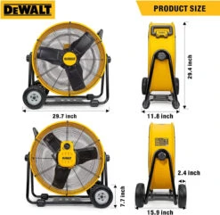 DeWalt 24in Drum Fan -Imperial Black Shop 2727045 5 06250.1673552832