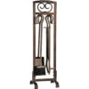 Homebasix Antique Bronze Fireplace Tool Set - 5 Pieces -Imperial Black Shop 90262139 1 43470.1673543676