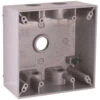 Hubbell Electrical Outlet Box 2 Gang, 31 Cu-In, 4-1/2 In L X 4-9/16 In W X 2 In D -Imperial Black Shop 91895945 92531.1673453588
