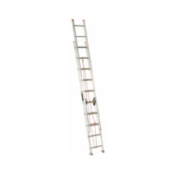 Louisville L-2324-20 Extension Ladder, 240 In H Reach, 200 Lb, 1-1/2 In D Step, Aluminum