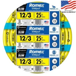 Romex SIMpull 12/3NM-WGX25 Feet Building Wire