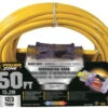Powerzone 50 Ft Outdoor Lighted Locking Connector Extension Cord - Yellow -Imperial Black Shop 97488661 22004.1673453818
