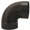 Imperial 6" 1-Piece Corrugated Stove Pipe Elbow -Imperial Black Shop 98483968 37033.1673454220