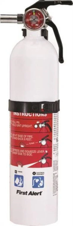 First Alert Rechargeable Fire Extinguisher - White