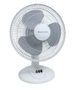 Comfort Zone 12" Oscillating Table Fan
